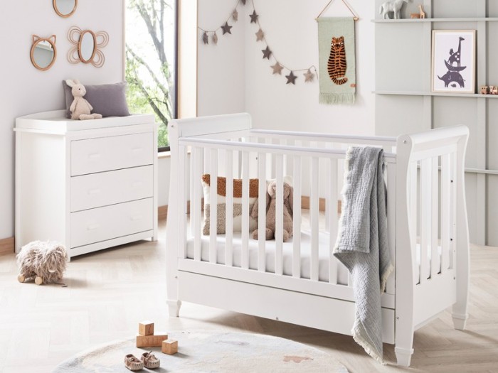 Babymore Eva 2 Piece Room Set - White | Baby Snooze