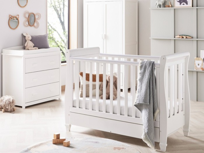 Babymore Eva 3 Piece Room Set - White | Baby Snooze