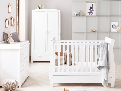 Babymore Eva 3 Piece Room Set - White | Baby Snooze