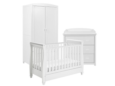 Babymore Eva 3 Piece Room Set - White | Baby Snooze