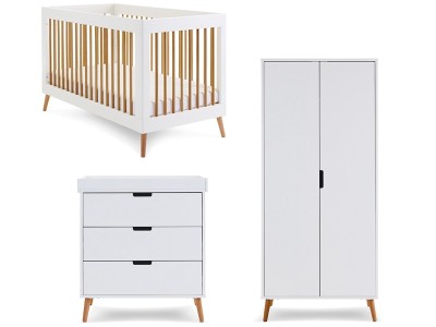 Obaby Maya 3 Piece Room Set - White | Baby Snooze