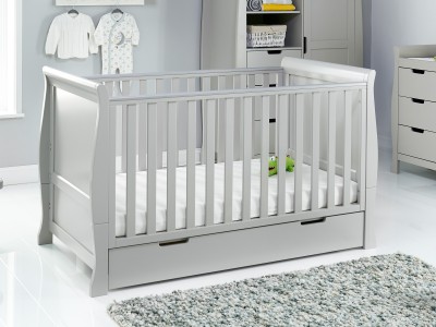 Stamford Classic Sleigh 2 Piece Room Set - Warm Grey | Obaby