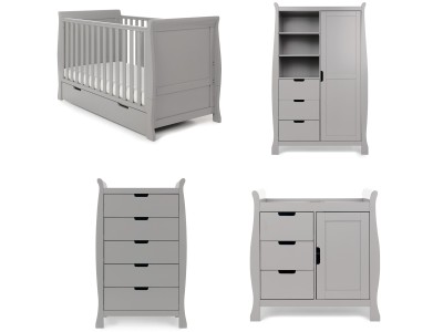 Stamford Classic 4 Piece Room Set - Warm Grey | Obaby