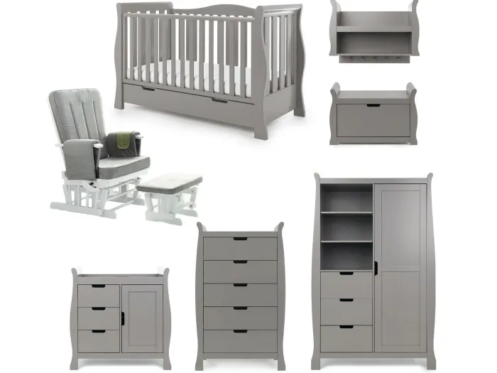 Obaby Stamford Luxe 7 Piece Room Set - Taupe Grey
