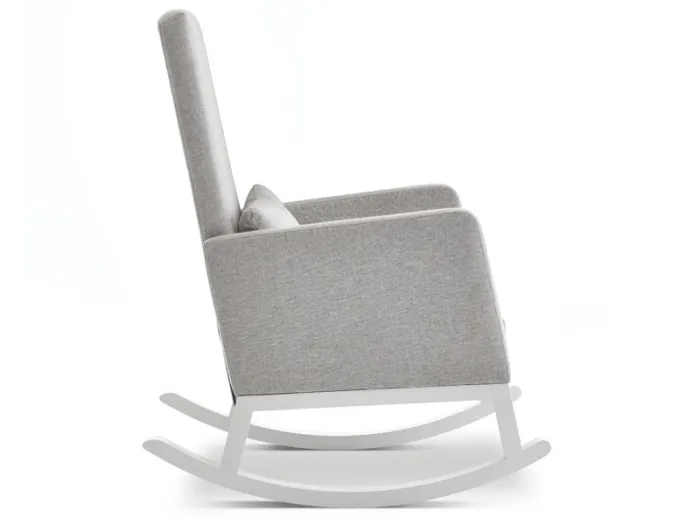 Obaby High Back Rocking Chair - White with Stone