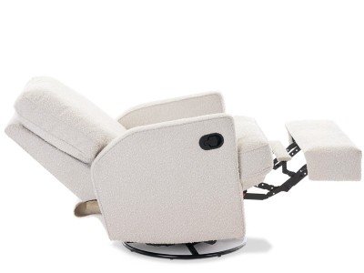 Obaby Madison Swivel Glider Recliner Chair in Bouclé Style