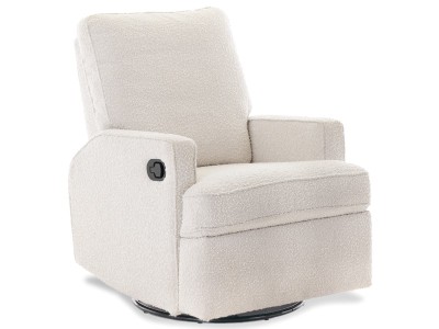 Obaby Madison Swivel Glider Recliner Chair in Bouclé Style
