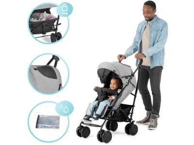 Kinderkraft Siesta pushchair - Grey | Baby Snooze