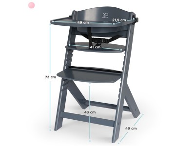 Kinderkraft Enock High chair - Grey | Baby Snooze