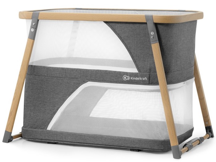 Sofi travel cot with playpen function - Grey | Kinderkraft