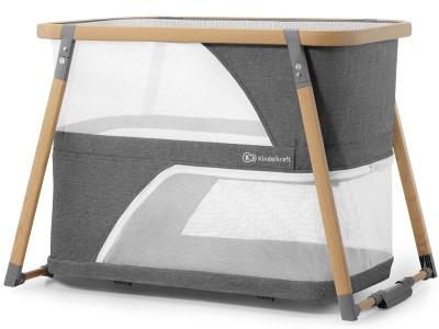 Sofi travel cot with playpen function - Grey | Kinderkraft