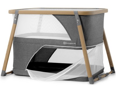 Sofi travel cot with playpen function - Grey | Kinderkraft