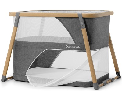 Sofi travel cot with playpen function - Grey | Kinderkraft