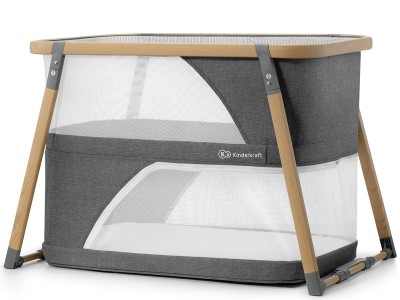 Sofi travel cot with playpen function - Grey | Kinderkraft
