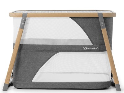 Sofi travel cot with playpen function - Grey | Kinderkraft