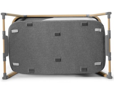 Sofi travel cot with playpen function - Grey | Kinderkraft