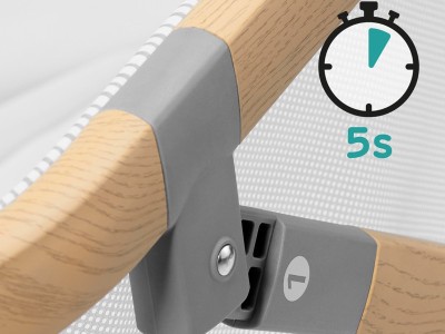 Sofi travel cot with playpen function - Grey | Kinderkraft