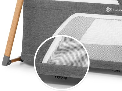 Sofi travel cot with playpen function - Grey | Kinderkraft