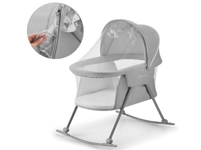 Kinderkraft Lovi Baby cot/basket - Grey | Baby Snooze