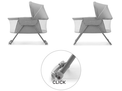 Kinderkraft Lovi Baby cot/basket - Grey | Baby Snooze