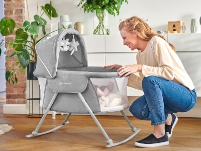 Kinderkraft Lovi Baby cot/basket - Grey | Baby Snooze