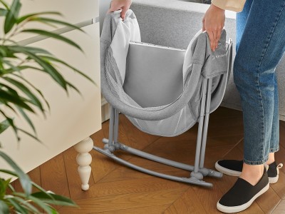 Kinderkraft Lovi Baby cot/basket - Grey | Baby Snooze