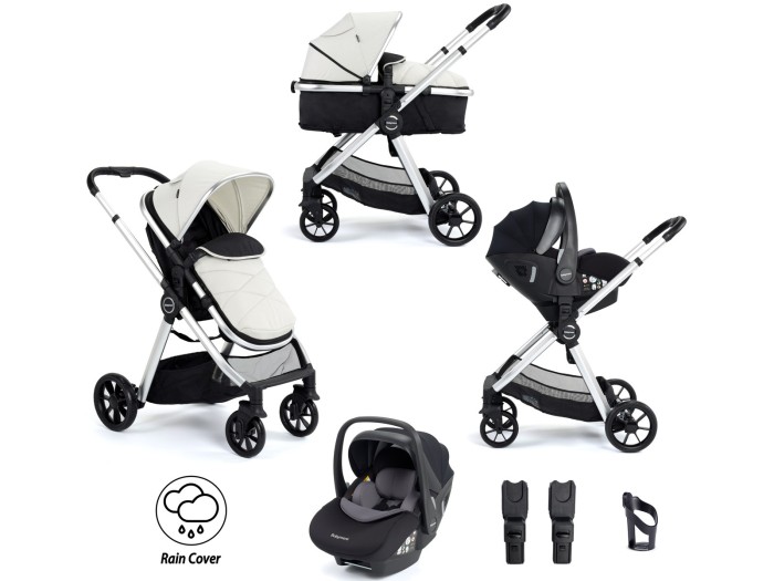 Mimi Travel System Pecan i-Size Car Seat – Silver | Babymore