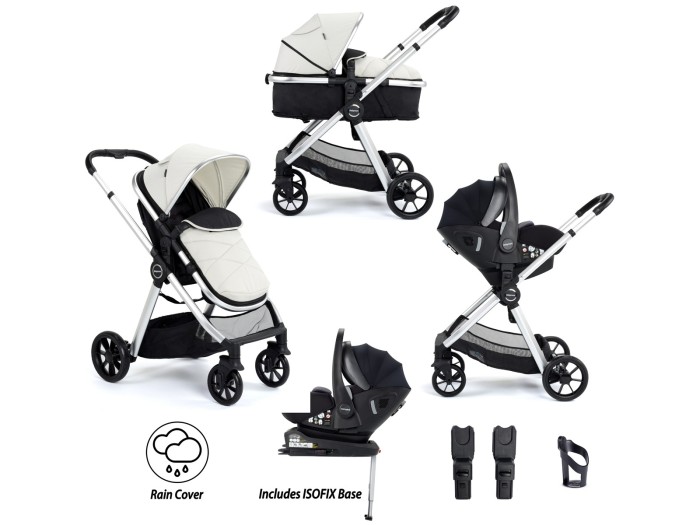 Mimi Travel System Pecan i-Size Car Seat with ISOFIX Base – Silver