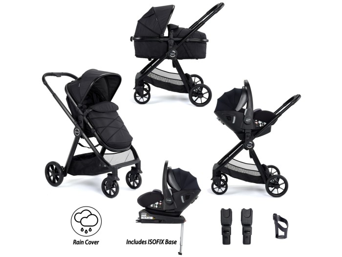 Mimi Travel System Pecan i-Size Car Seat with Isofix - Black