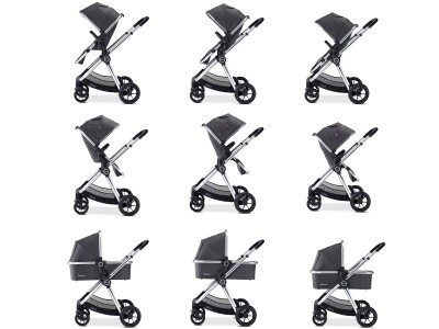 Memore V2 Pram Pushchair 11 Piece – Chrome | Babymore
