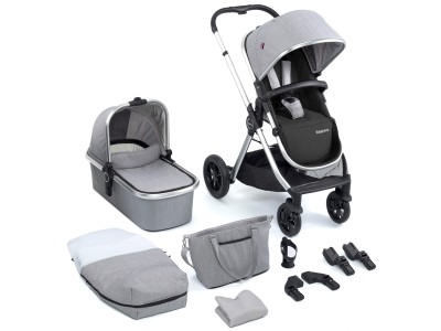 MeMore V2 Pram Pushchair - Silver | Babymore