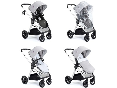 MeMore V2 Pram Pushchair - Silver | Babymore