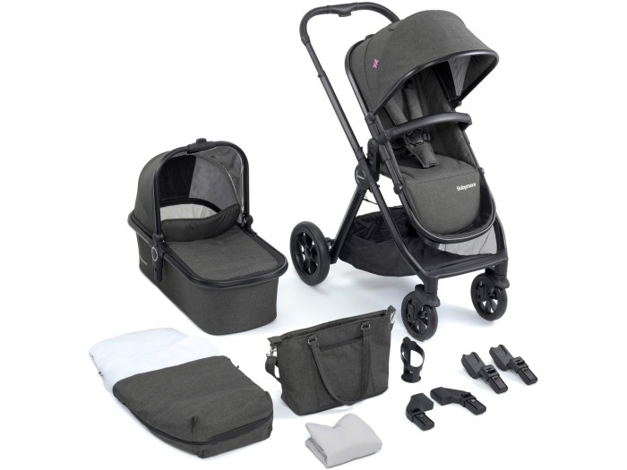 MeMore V2 Pram Pushchair - Black | Babymore
