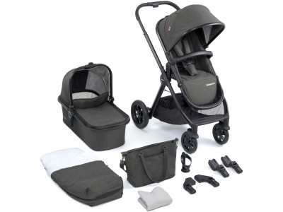 MeMore V2 Pram Pushchair - Black | Babymore