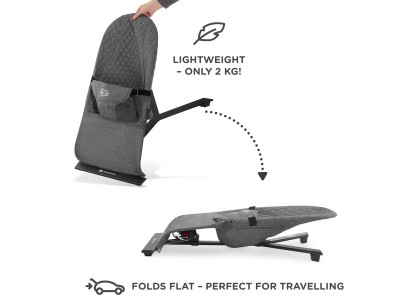 Kinderkraft MIMI reclined cradle - Grey | Baby Snooze