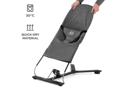 Kinderkraft MIMI reclined cradle - Grey | Baby Snooze