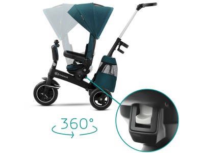 Kinderkraft Easytwist Tricycle - Midnight Green | Baby Snooze