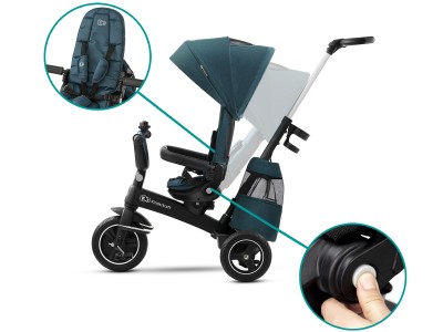 Kinderkraft Easytwist Tricycle - Midnight Green | Baby Snooze