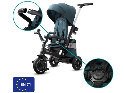 Kinderkraft Easytwist Tricycle - Midnight Green | Baby Snooze