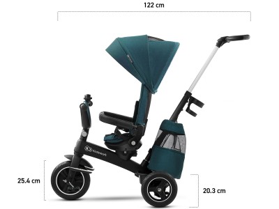 Kinderkraft Easytwist Tricycle - Midnight Green | Baby Snooze