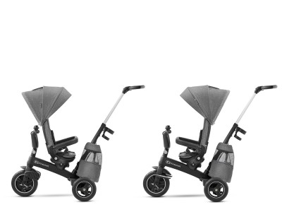 Kinderkraft Easytwist Tricycle - Platinum Grey | Baby Snooze