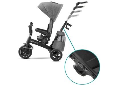 Kinderkraft Easytwist Tricycle - Platinum Grey | Baby Snooze