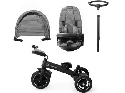 Kinderkraft Easytwist Tricycle - Platinum Grey | Baby Snooze