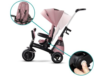 Kinderkraft Easytwist Tricycle - Mauvelous Pink | Baby Snooze