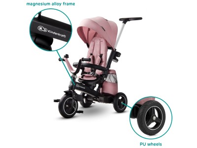 Kinderkraft Easytwist Tricycle - Mauvelous Pink | Baby Snooze