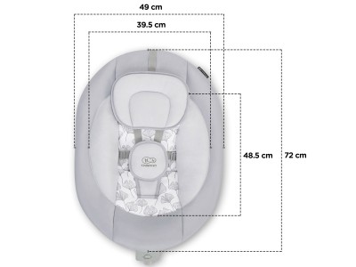 Kinderkraft Luli Baby Rocker - Grey | Baby Snooze