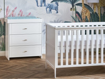 Obaby Evie 2 Piece Room Set - White | Baby Snooze