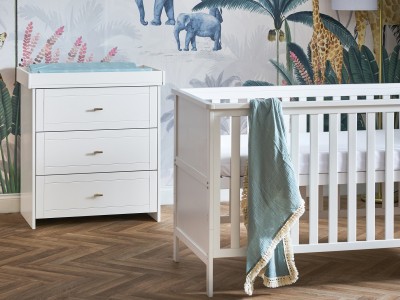 Obaby Evie 2 Piece Room Set - White | Baby Snooze