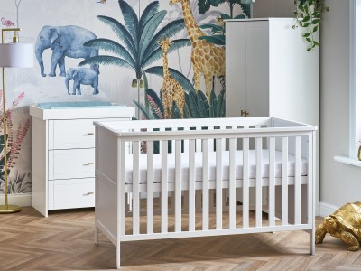 Obaby Evie 3 Piece Room Set - White | Baby Snooze