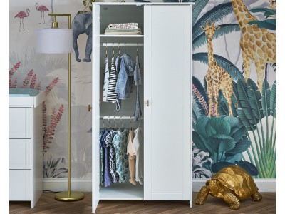 Obaby Evie Double Wardrobe - White | Baby Snooze